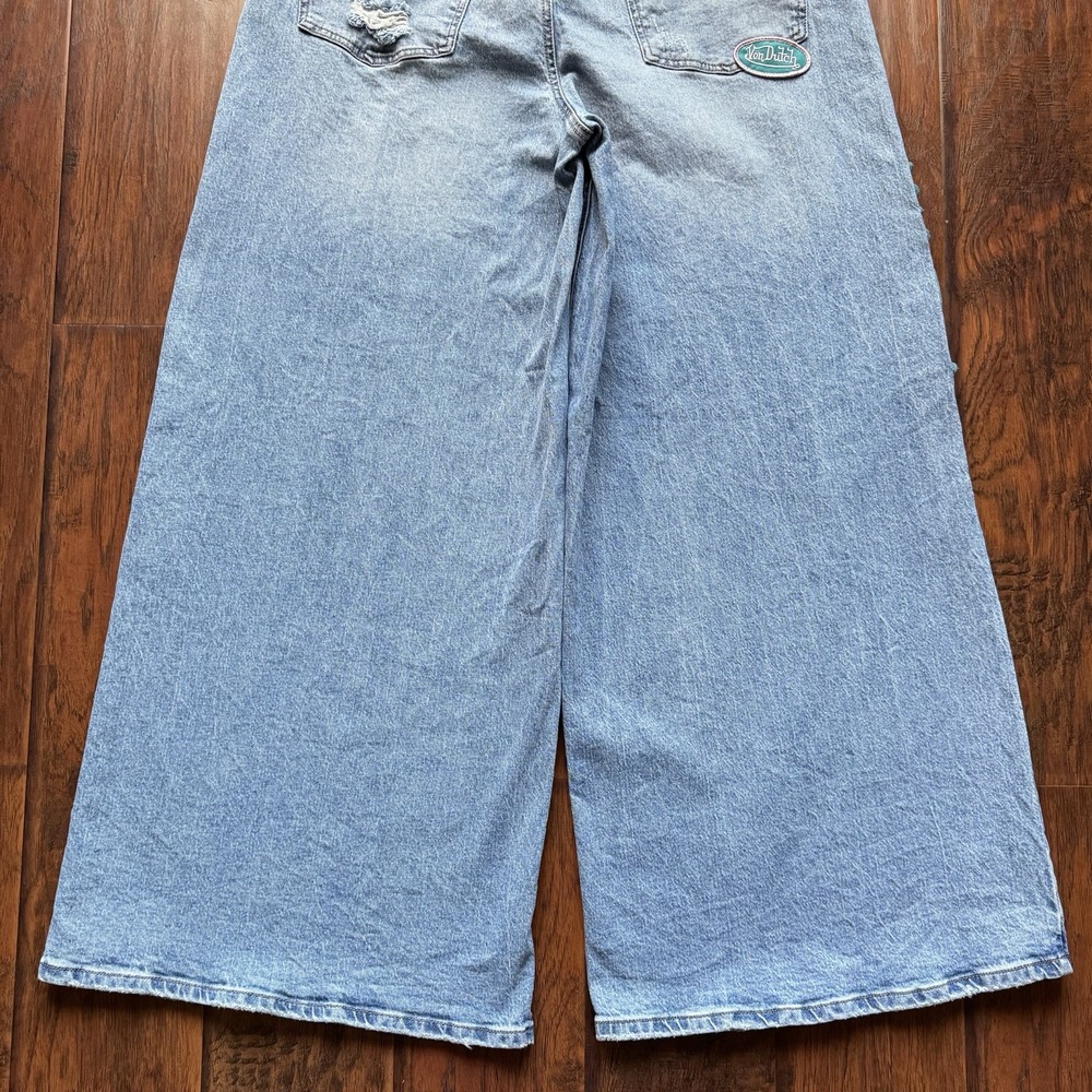 Von Dutch Super Wide Leg Jeans Y2K Baggy Women’s 31 -Fits 36” Waist Embroidered - Picture 16 of 16